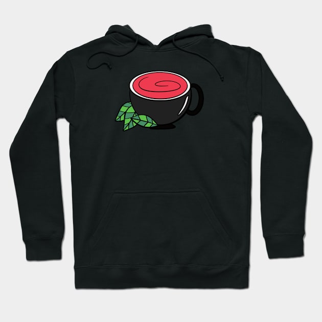 Raspberry Tea Hoodie by Kelly Louise Art